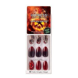 KISS ImPRESS Design Halloween Nails Medium Length - Run Away